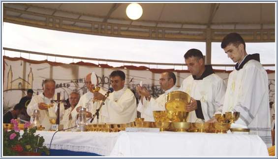 Eucharist Celebration during the International Youth Festival in Medjugorje