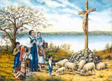 A traditional Catholic Easter Scene