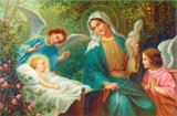 Our Lady with Little Baby Jesus and Angels
