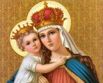 Our Lady and Little Jesus with Crowns