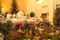 Holy Mass in St. James Church with Christmas Crib
