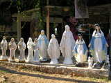Statues of Mary at a shop down on the path to Krizevac