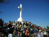Pilgrims waiting for Holy Mass at the Krizevac Cross