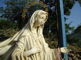 Our Lady statue at the Blue Cross