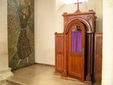 The confessional inside Siroki Brijeg Church
