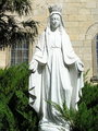 Statue of Our Lady at the garden of monastery of Siroki Brijeg