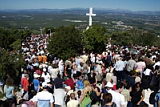 Pilgrims gathered on the Cross Mountain