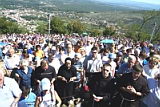 Pilgrims gathered before Krizevac Cross